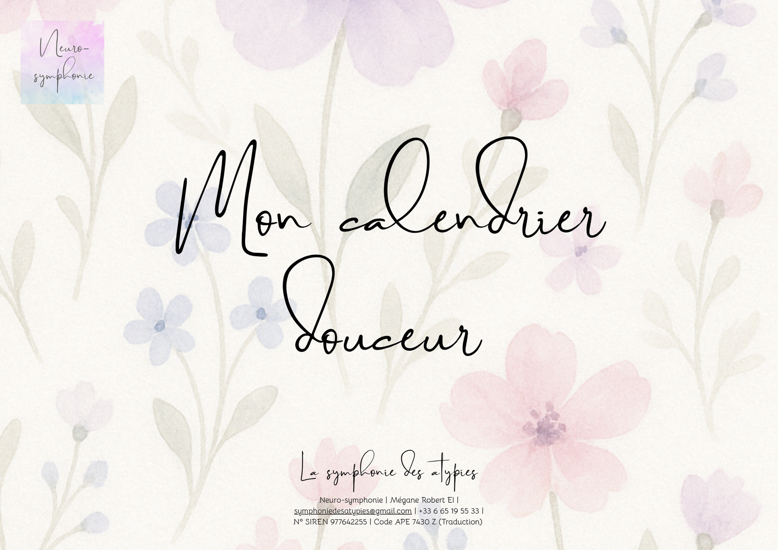 Mon calendrier douceur PDF